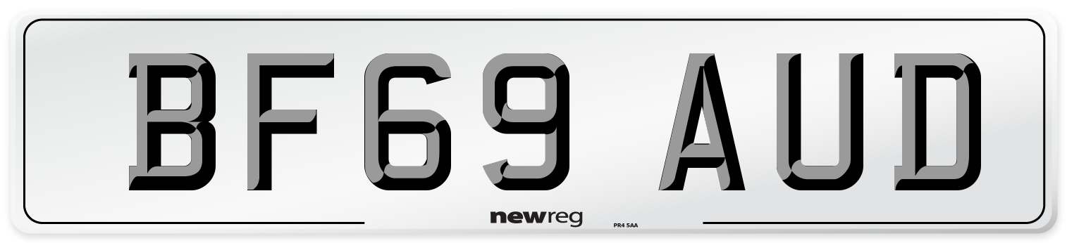 BF69 AUD Number Plate from New Reg